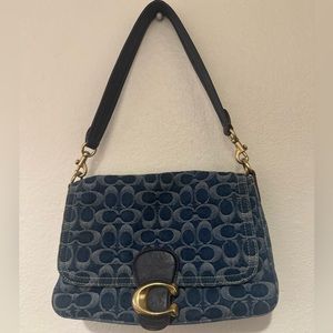 COPY - Coach Washed Denim Soft Tabby Shoulder Bag